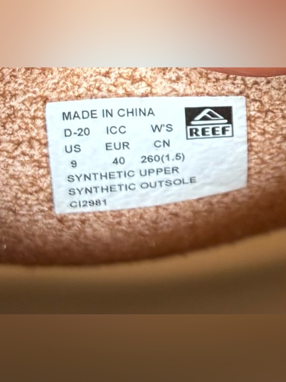 Reef Cushion Scout Saddle Natural Sandals Womens 9 Brown Vegan Leather Slides - Picture 2 of 15